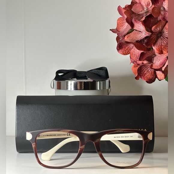 Balenciaga Brown and Cream Glasses - Picture 4 of 6